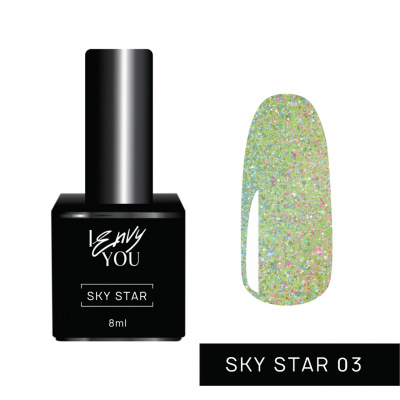 envy sky star №003, гель-лак светоотражающий, 10мл | для-ногтей.рф