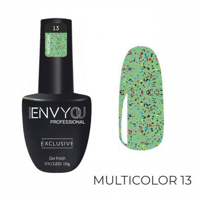 envy №013 multicolor, гель-лак с вкраплениями, 10мл | для-ногтей.рф