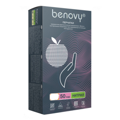 benovy перчатки нитриловые розовые, xs | для-ногтей.рф