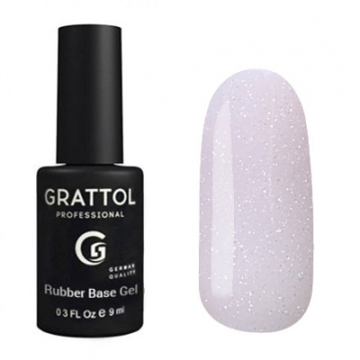 grattol base glitter 3, 9 мл | для-ногтей.рф