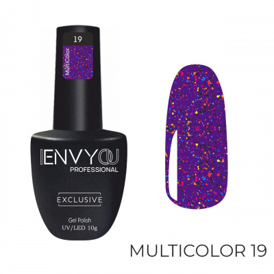 envy №019 multicolor, гель-лак с вкраплениями, 10мл | для-ногтей.рф