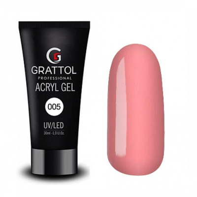 grattol acryl gel 005, 30 мл | для-ногтей.рф