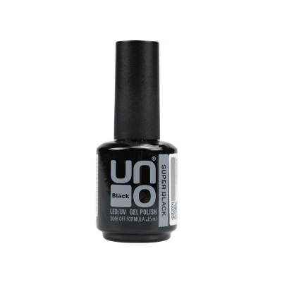 uno гель-лак, супер чёрный, super black | для-ногтей.рф