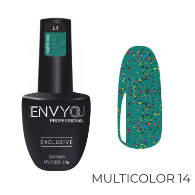 envy №014 multicolor, гель-лак с вкраплениями, 10мл | для-ногтей.рф