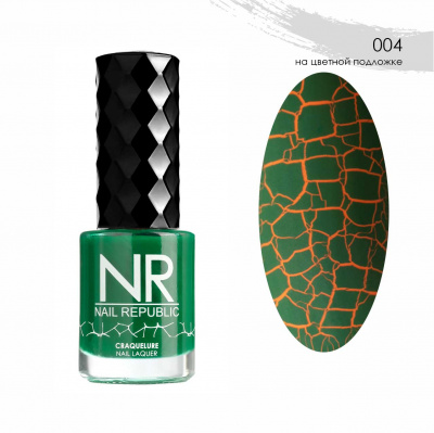 nail republic craquelure, кракелюр гель-лак №004, 10мл | для-ногтей.рф