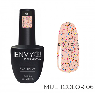 envy №006 multicolor, гель-лак с вкраплениями, 10мл | для-ногтей.рф